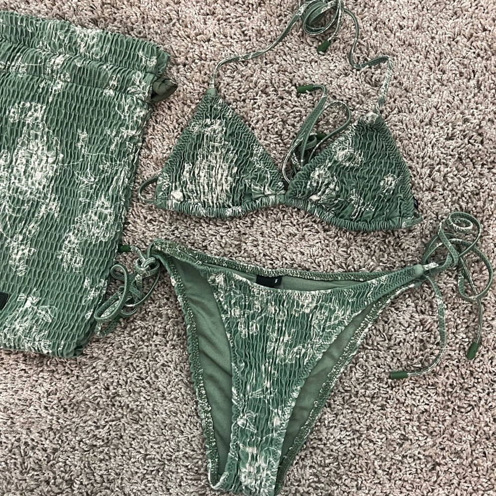 Triangl Swimwear Green Bikini Set